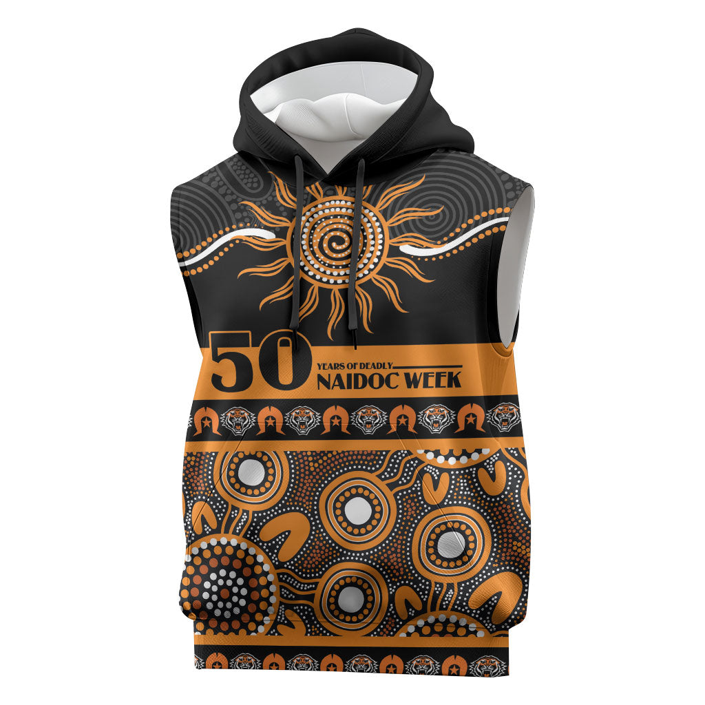 Tigers NAIDOC Week Personalised Sleeveless Hoodie Aboriginal Torres Strait Islanders Vibe