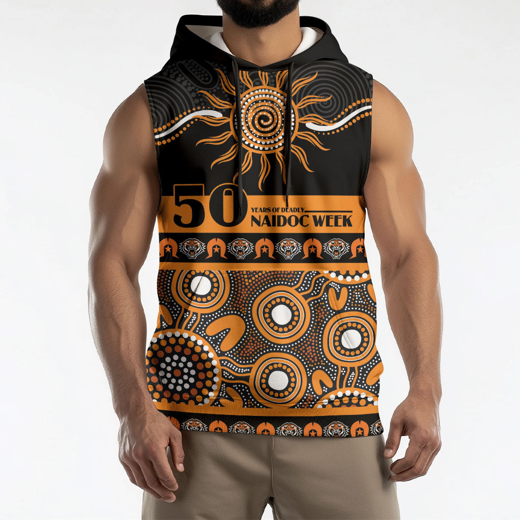 Tigers NAIDOC Week Personalised Sleeveless Hoodie Aboriginal Torres Strait Islanders Vibe