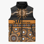 Tigers NAIDOC Week Personalised Sleeveless Puffer Jacket Aboriginal Torres Strait Islanders Vibe