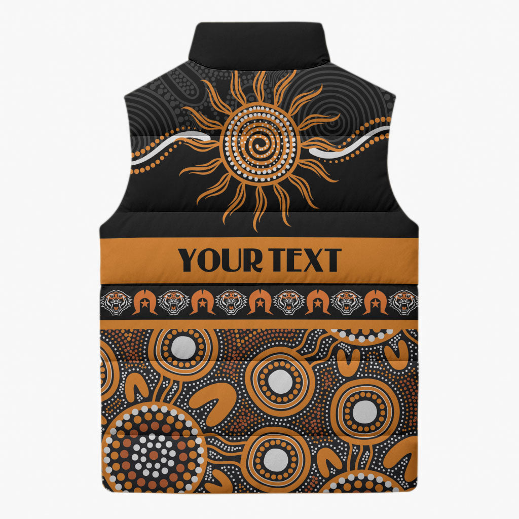 Tigers NAIDOC Week Personalised Sleeveless Puffer Jacket Aboriginal Torres Strait Islanders Vibe