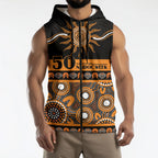 Tigers NAIDOC Week Personalised Sleeveless Zip Hoodie Aboriginal Torres Strait Islanders Vibe