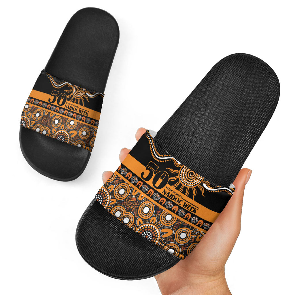 Tigers NAIDOC Week Slide Sandals Aboriginal Torres Strait Islanders Vibe