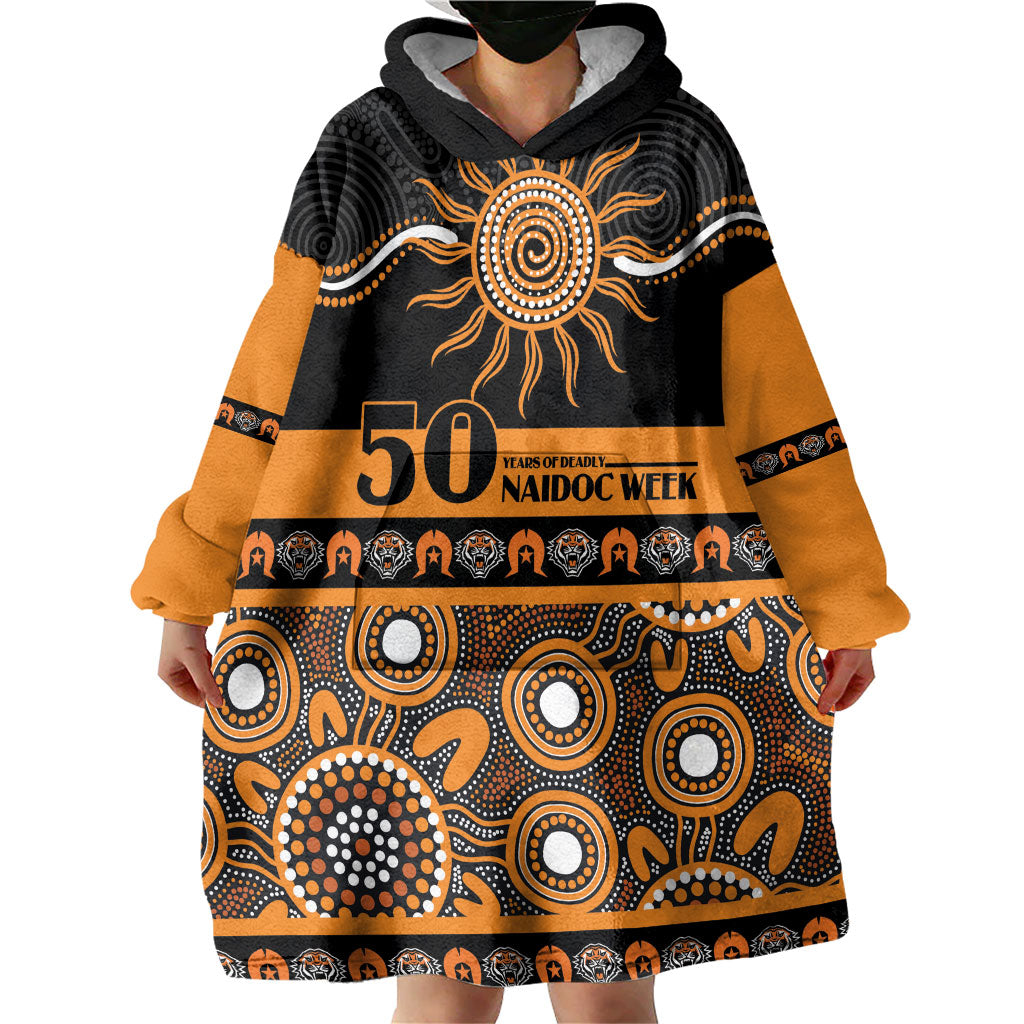 Tigers NAIDOC Week Personalised Wearable Blanket Hoodie Aboriginal Torres Strait Islanders Vibe