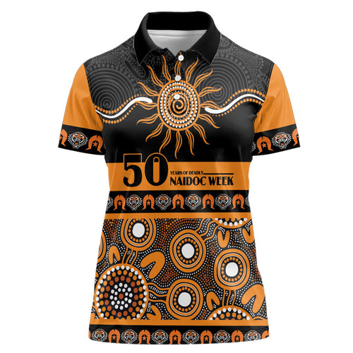 Tigers NAIDOC Week Personalised Women Polo Shirt Aboriginal Torres Strait Islanders Vibe