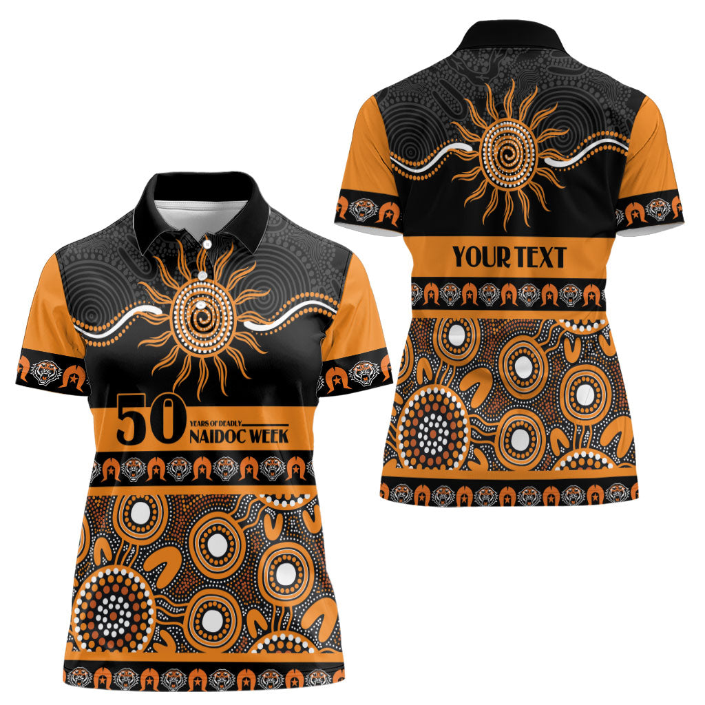 Tigers NAIDOC Week Personalised Women Polo Shirt Aboriginal Torres Strait Islanders Vibe