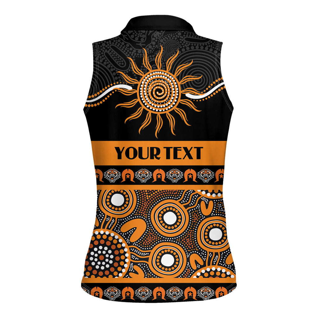 Tigers NAIDOC Week Personalised Women Sleeveless Polo Shirt Aboriginal Torres Strait Islanders Vibe