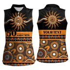 Tigers NAIDOC Week Personalised Women Sleeveless Polo Shirt Aboriginal Torres Strait Islanders Vibe