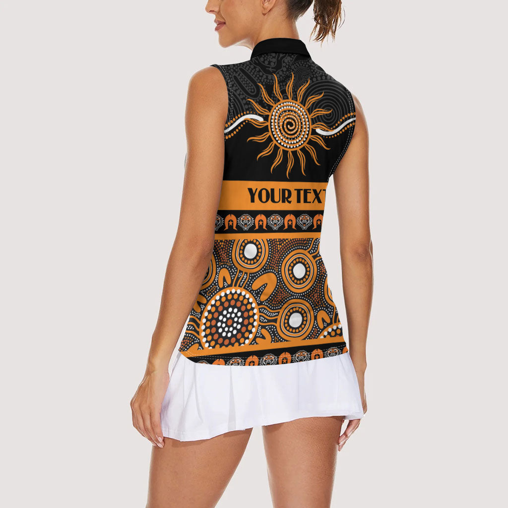 Tigers NAIDOC Week Personalised Women Sleeveless Polo Shirt Aboriginal Torres Strait Islanders Vibe