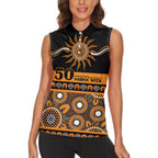 Tigers NAIDOC Week Personalised Women Sleeveless Polo Shirt Aboriginal Torres Strait Islanders Vibe