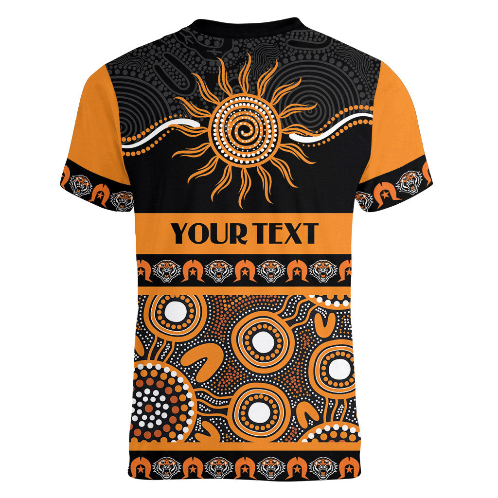 Tigers NAIDOC Week Personalised Women V-Neck T-Shirt Aboriginal Torres Strait Islanders Vibe