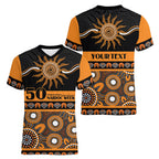 Tigers NAIDOC Week Personalised Women V-Neck T-Shirt Aboriginal Torres Strait Islanders Vibe