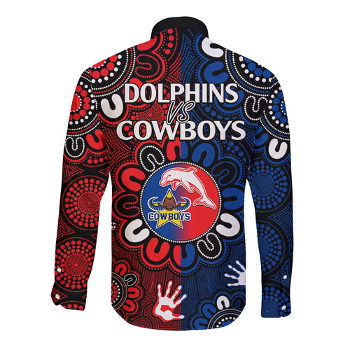 nrl-dolphins-combine-cowboys-rugby-long-sleeve-button-shirt-indigenous-aboriginal-style