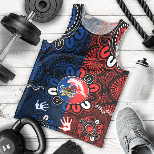 nrl-dolphins-combine-cowboys-rugby-men-tank-top-indigenous-aboriginal-style