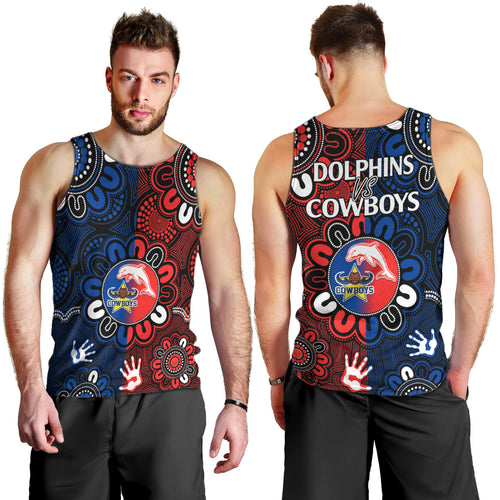 nrl-dolphins-combine-cowboys-rugby-men-tank-top-indigenous-aboriginal-style
