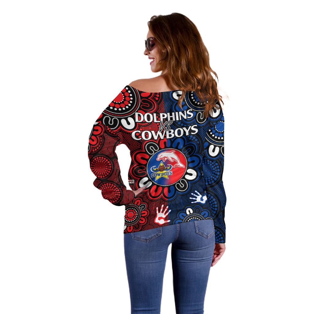 nrl-dolphins-combine-cowboys-rugby-off-shoulder-sweater-indigenous-aboriginal-style