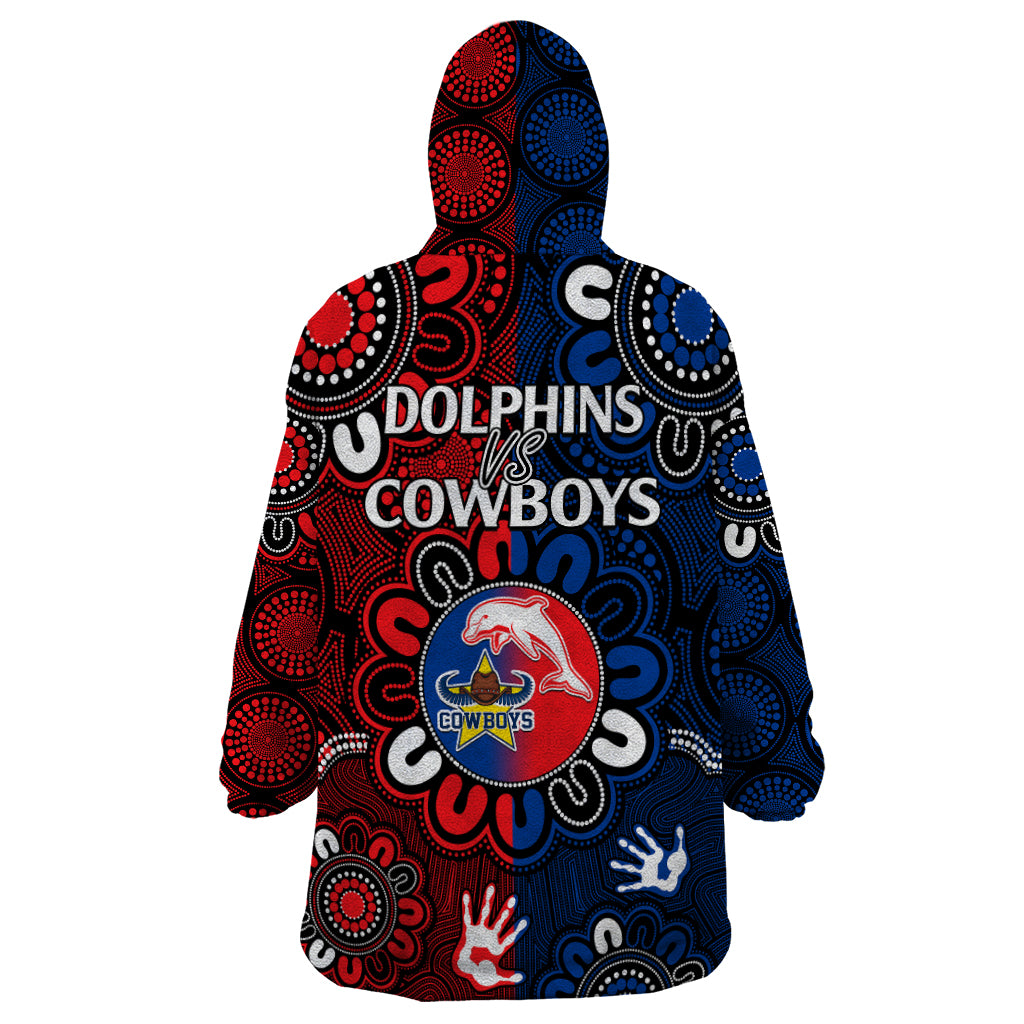 nrl-dolphins-combine-cowboys-rugby-wearable-blanket-hoodie-indigenous-aboriginal-style