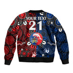 custom-text-and-number-nrl-dolphins-combine-cowboys-rugby-bomber-jacket-indigenous-aboriginal-style