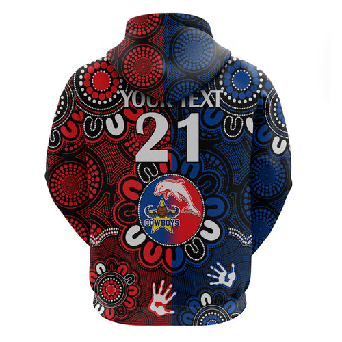 custom-text-and-number-nrl-dolphins-combine-cowboys-rugby-hoodie-indigenous-aboriginal-style