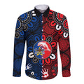 custom-text-and-number-nrl-dolphins-combine-cowboys-rugby-long-sleeve-button-shirt-indigenous-aboriginal-style