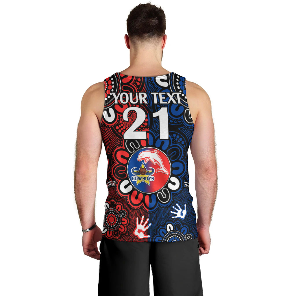 custom-text-and-number-nrl-dolphins-combine-cowboys-rugby-men-tank-top-indigenous-aboriginal-style