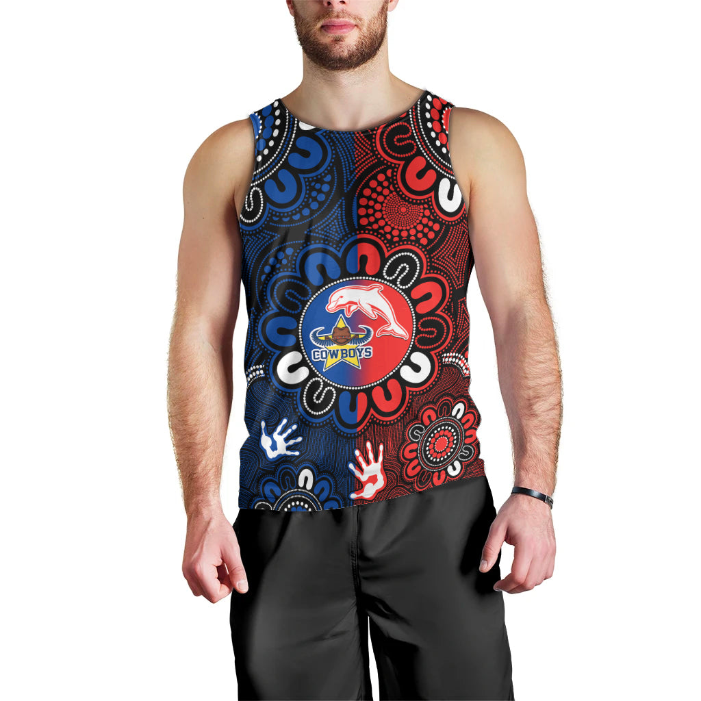 custom-text-and-number-nrl-dolphins-combine-cowboys-rugby-men-tank-top-indigenous-aboriginal-style