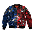 custom-text-and-number-nrl-dolphins-combine-cowboys-rugby-sleeve-zip-bomber-jacket-indigenous-aboriginal-style