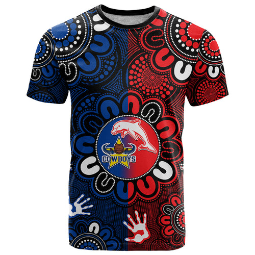 custom-text-and-number-nrl-dolphins-combine-cowboys-rugby-t-shirt-indigenous-aboriginal-style