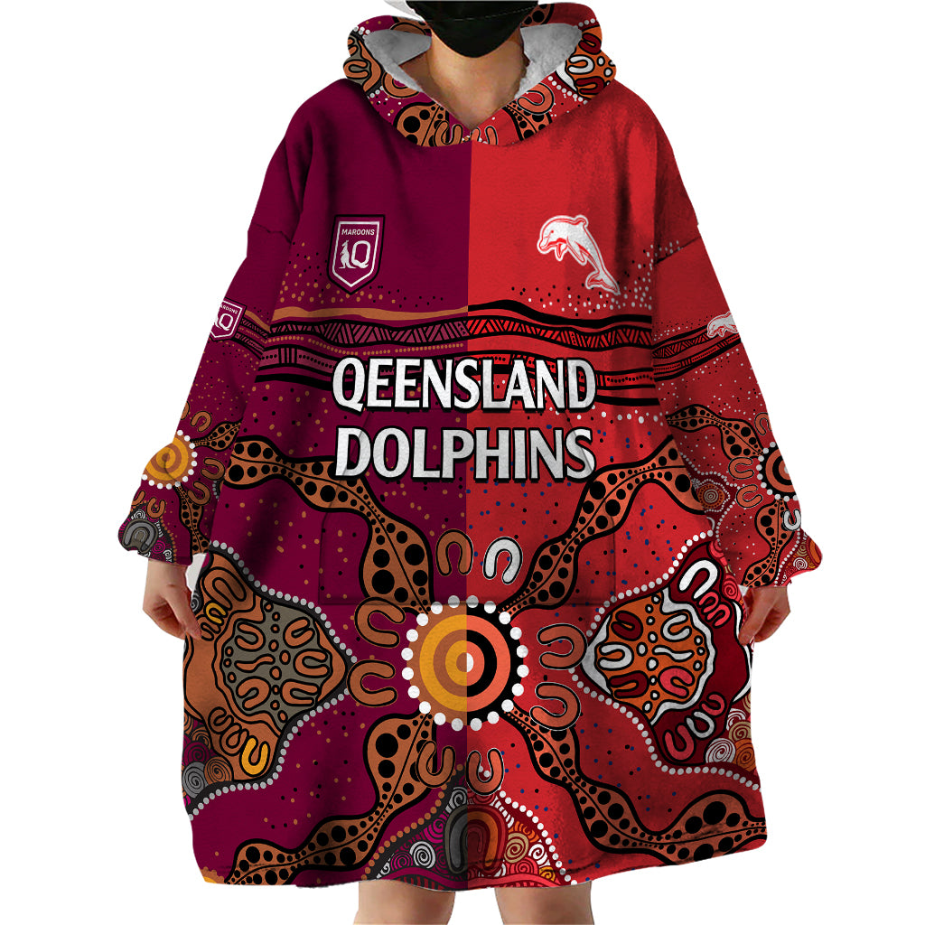 nrl-dolphins-combine-queensland-origin-wearable-blanket-hoodie-aboriginal-2023