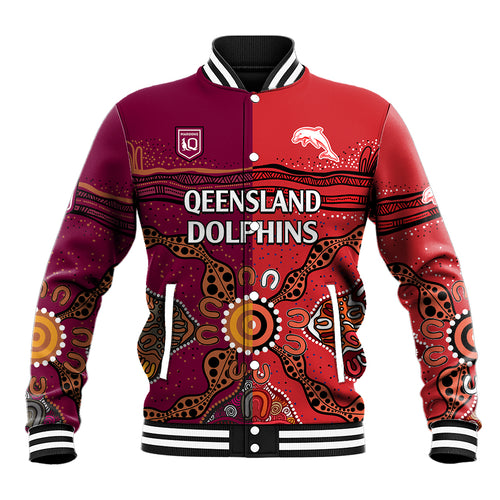 custom-text-and-number-nrl-dolphins-combine-queensland-origin-baseball-jacket-aboriginal-2023