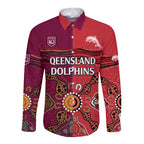 custom-text-and-number-nrl-dolphins-combine-queensland-origin-long-sleeve-button-shirt-aboriginal-2023