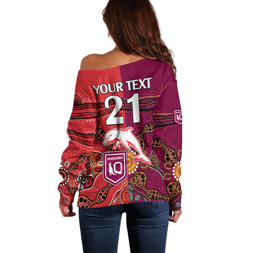 custom-text-and-number-nrl-dolphins-combine-queensland-origin-off-shoulder-sweater-aboriginal-2023
