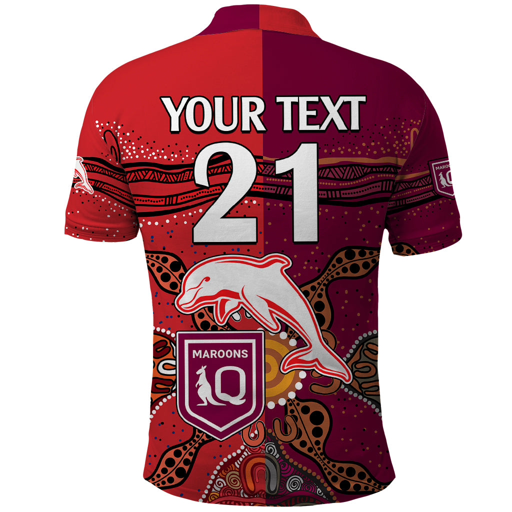 custom-text-and-number-nrl-dolphins-combine-queensland-origin-polo-shirt-aboriginal-2023