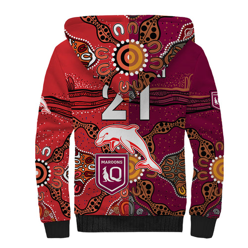 custom-text-and-number-nrl-dolphins-combine-queensland-origin-sherpa-hoodie-aboriginal-2023