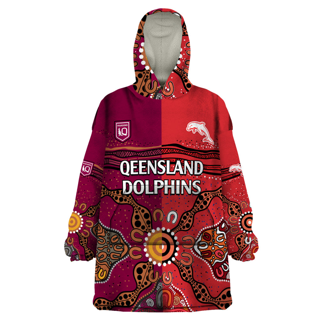 custom-text-and-number-nrl-dolphins-combine-queensland-origin-wearable-blanket-hoodie-aboriginal-2023