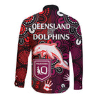 nrl-dolphins-combine-queensland-origin-long-sleeve-button-shirt-indigenous-aboriginal-style