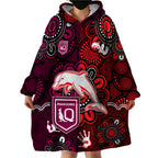 nrl-dolphins-combine-queensland-origin-wearable-blanket-hoodie-indigenous-aboriginal-style
