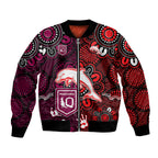 custom-text-and-number-nrl-dolphins-combine-queensland-origin-bomber-jacket-indigenous-aboriginal-style