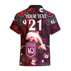 custom-text-and-number-nrl-dolphins-combine-queensland-origin-hawaiian-shirt-indigenous-aboriginal-style