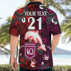 custom-text-and-number-nrl-dolphins-combine-queensland-origin-hawaiian-shirt-indigenous-aboriginal-style