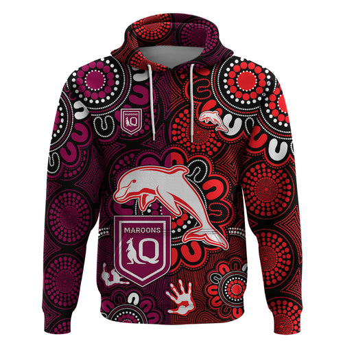 custom-text-and-number-nrl-dolphins-combine-queensland-origin-hoodie-indigenous-aboriginal-style
