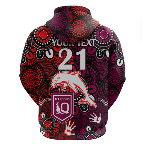 custom-text-and-number-nrl-dolphins-combine-queensland-origin-hoodie-indigenous-aboriginal-style