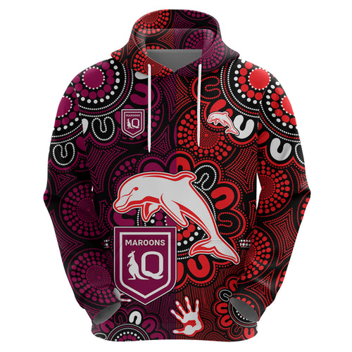 custom-text-and-number-nrl-dolphins-combine-queensland-origin-hoodie-indigenous-aboriginal-style
