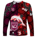 custom-text-and-number-nrl-dolphins-combine-queensland-origin-long-sleeve-shirt-indigenous-aboriginal-style