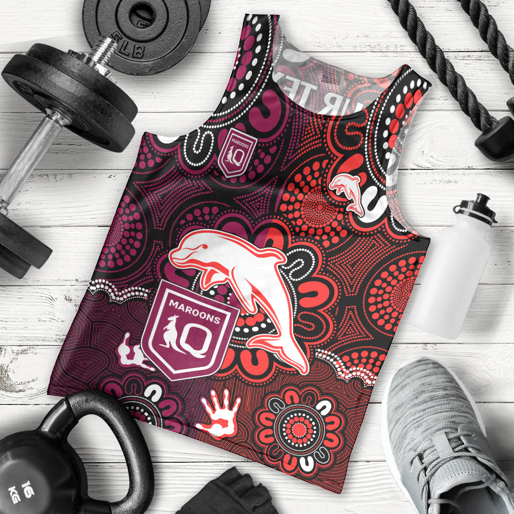 custom-text-and-number-nrl-dolphins-combine-queensland-origin-men-tank-top-indigenous-aboriginal-style