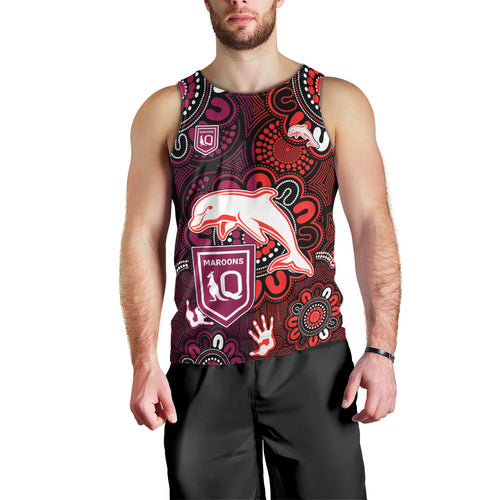 custom-text-and-number-nrl-dolphins-combine-queensland-origin-men-tank-top-indigenous-aboriginal-style