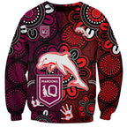 custom-text-and-number-nrl-dolphins-combine-queensland-origin-sweatshirt-indigenous-aboriginal-style