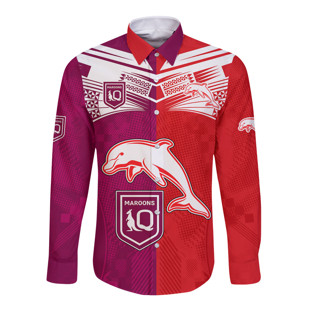 nrl-dolphins-combine-queensland-origin-long-sleeve-button-shirt-sporty-style-2023