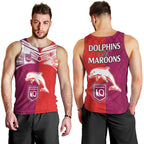 nrl-dolphins-combine-queensland-origin-men-tank-top-sporty-style-2023