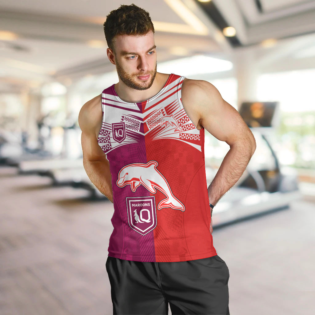 nrl-dolphins-combine-queensland-origin-men-tank-top-sporty-style-2023