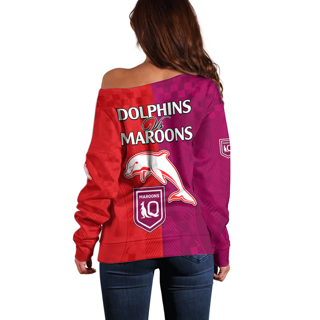nrl-dolphins-combine-queensland-origin-off-shoulder-sweater-sporty-style-2023